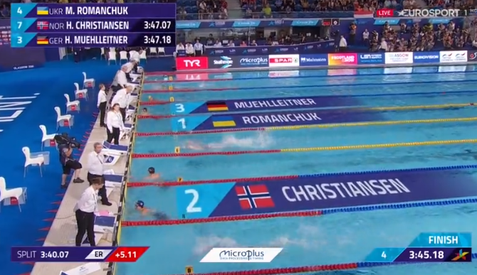Романчук выиграл чемпионат Европы по плаванию