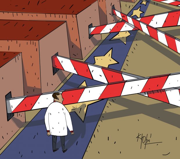 Карикатура тижня: тернистий шлях до безвізового режиму