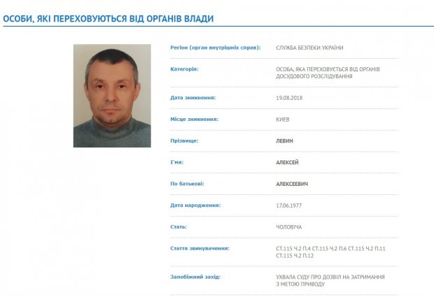 Вбивство Гандзюк: СБУ оголосила в розшук підозрюваного в організації злочину