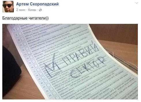 Испорченные бюллетени на местных выборах 2015: фото