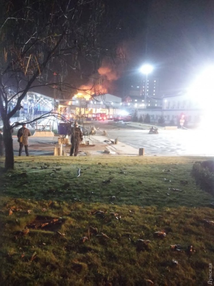 Под Одессой загорелся маслоперерабатывающий завод (фото, видео)