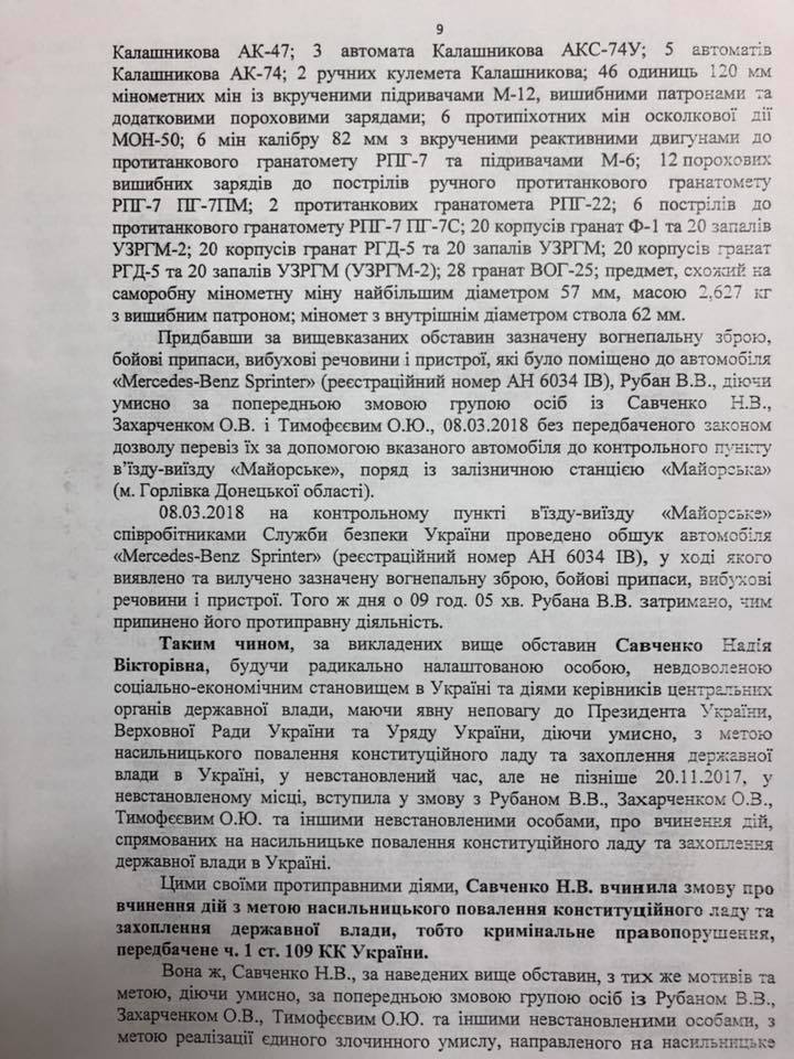 Президента убить дважды: Что написано в представлениях на снятие неприкосновенности и задержание Савченко