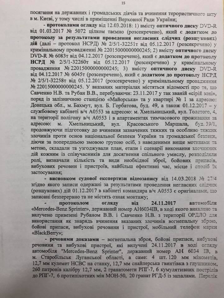 Президента убить дважды: Что написано в представлениях на снятие неприкосновенности и задержание Савченко